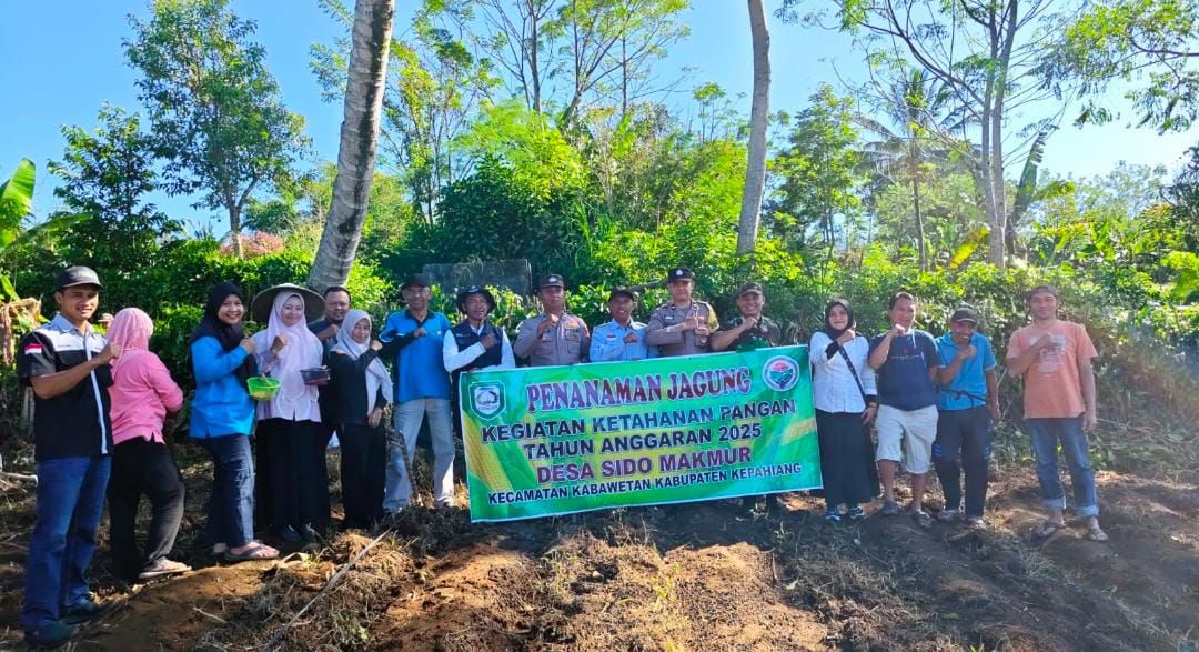 Aksi tanam jagung serentak Desa Sido Makmur Kecamatan Kabawetan Kabupaten Kepahiang