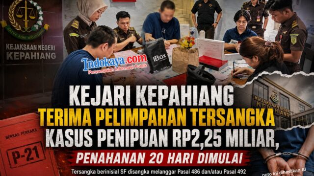 Kejari Kepahiang Terima Pelimpahan Tersangka Kasus Penipuan Rp2,25 Miliar, Penahanan 20 Hari Dimulai