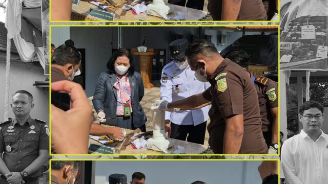 Gunakan Belender Hingga Gerinda, Kejari Kepahiang Musnahkan Barang Bukti dari 32 Perkara Pidum