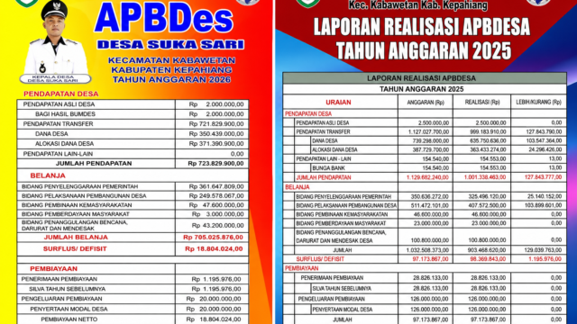 Pemdes Suka Sari Buka Total APBDes 2025-2026, Warga Diajak Awasi Penggunaan Anggaran